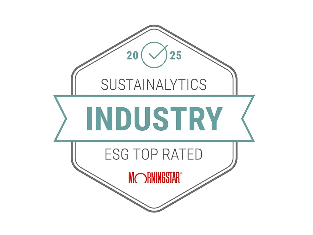 Morningstar Sustainalytics ESG Top Rated Company Logo  
