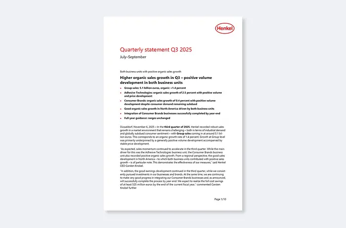 Quarterly Statement Q3 2025